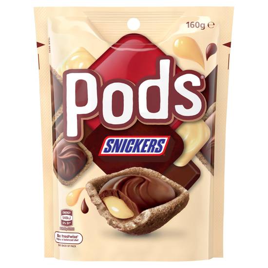 Pods Snickers Chocolate Snack & Share Bag 160g