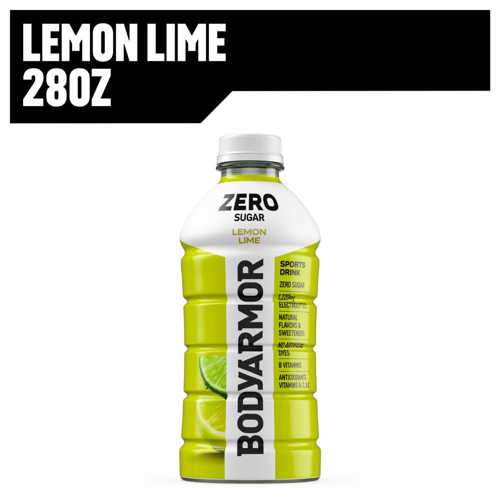 BODYARMOR Zero Sugar Sports Drink, Lemon Lime (28 fl oz)