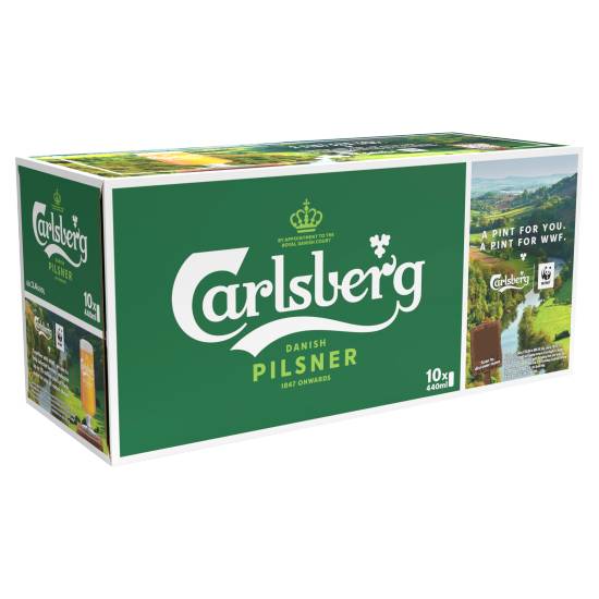 Carlsberg Danish Pilsner Lager Beer (10 x 440ml)