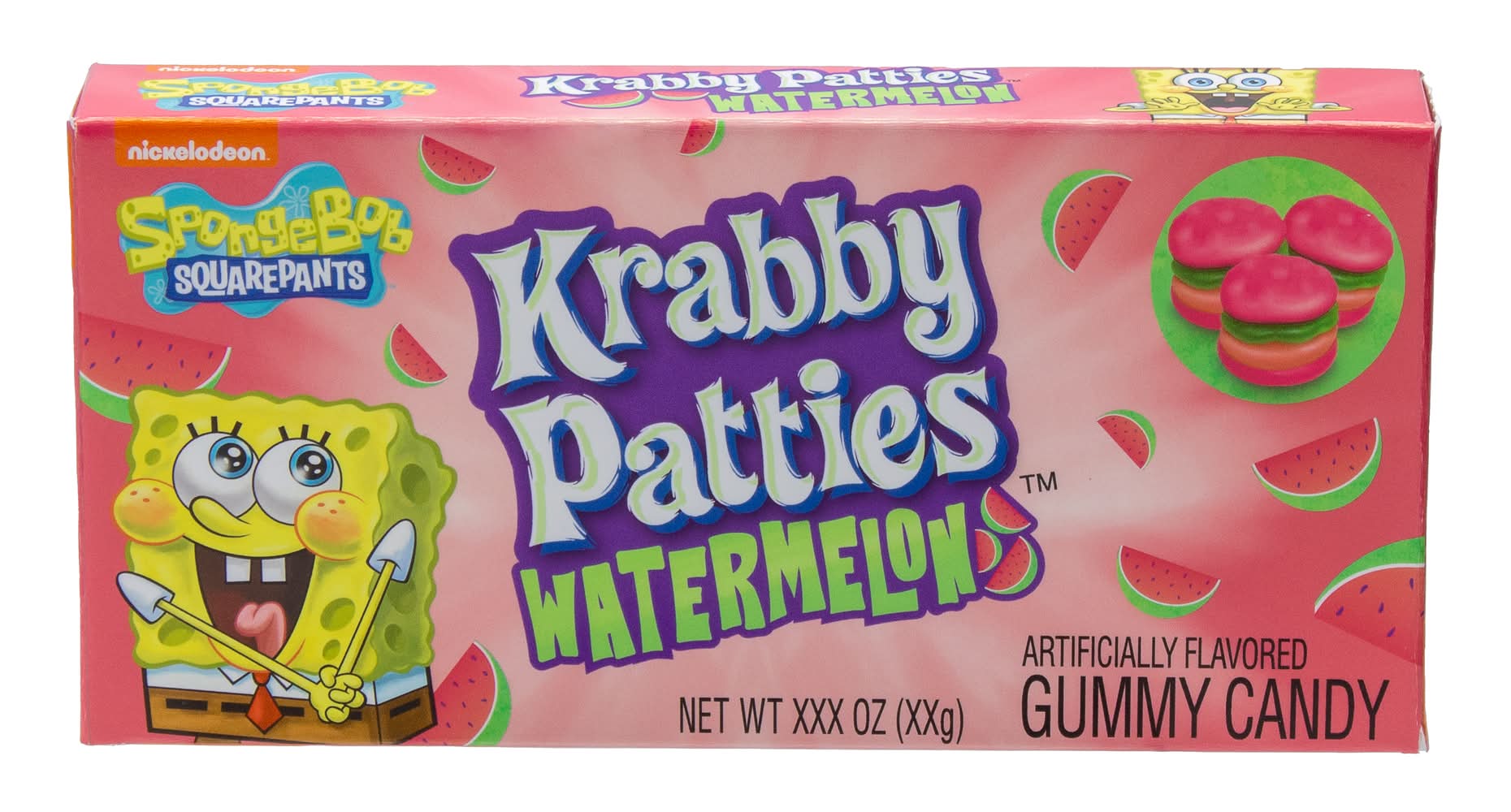 Frankford Spongebob Krabby Patties Watermelon Gummy Candy Box (2.54 oz)