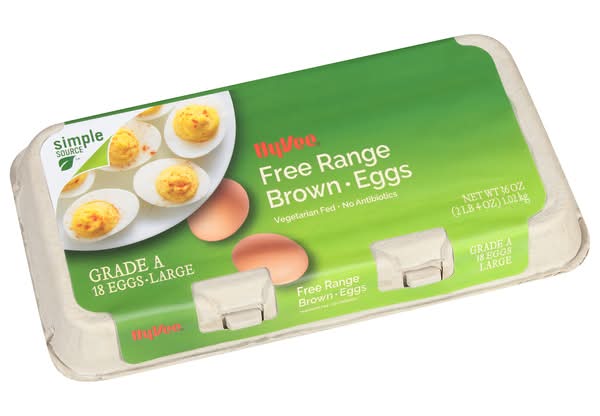 Hy-Vee Free Range Brown Eggs (1.02 kg, 18 ct)