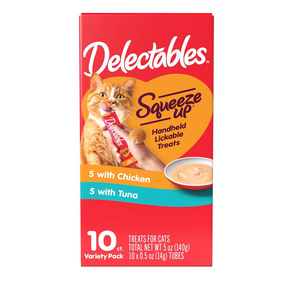 Delectables Squeeze Up Cat Treats With Chicken-Tuna (0.5 oz, 10 ct)