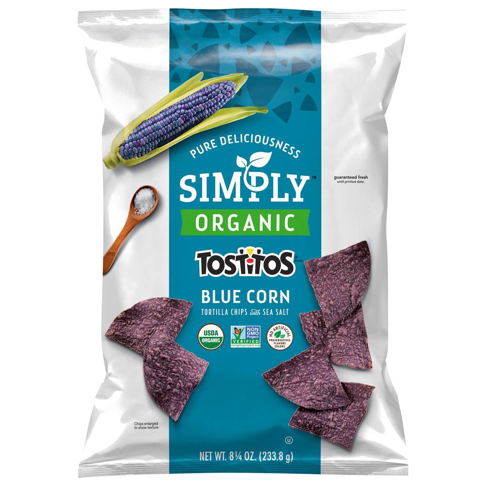 Simply Organic Organic Tortilla Chips, Blue Corn (233.8 g)