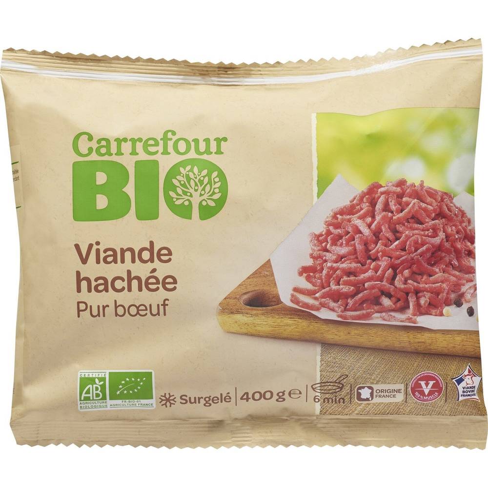 Carrefour - Viande hachée pur bœuf (400g)