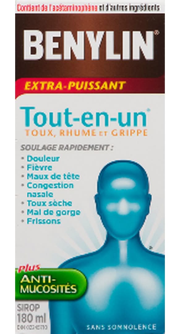 Benylin All-In-One Cold and Flu Extra Strength Syrup (180 g)