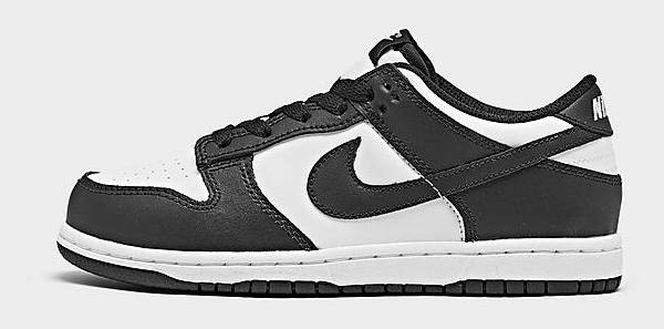 Nike Little Kids Dunk Low Casual Shoes, 2.5, White-Black