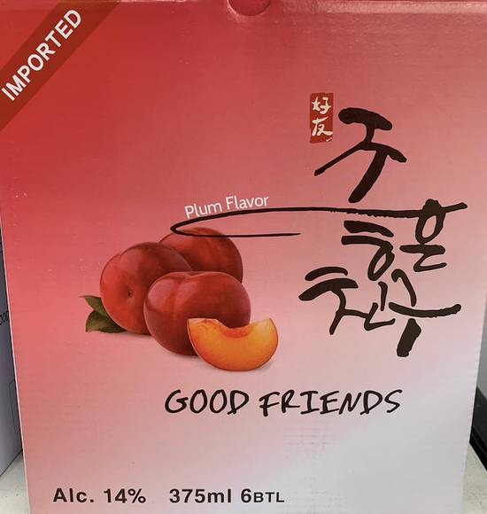 Good Friends Imported Soju Liquor (6 pack, 375 ml) ( plum)