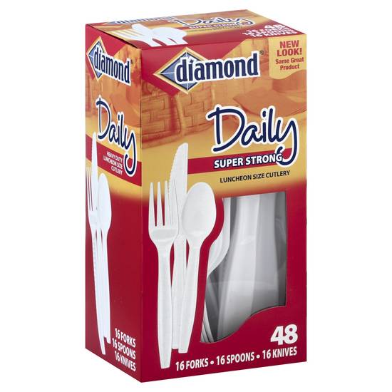 Diamond Daily Super Strong Luncheon Size Assorted Cutlery (48 ct)