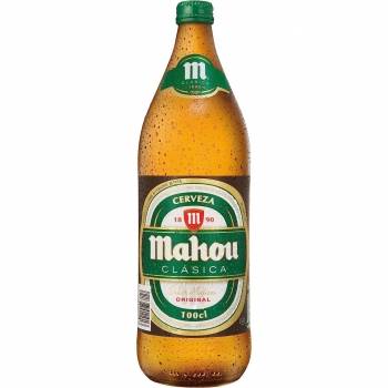 Cerveza Mahou Clásica botella 1 l.