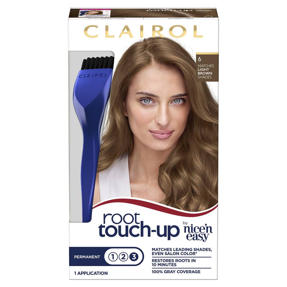 Clairol Nice n Easy Root Touch-Up Permanent Hair Color, 6 Light Brown