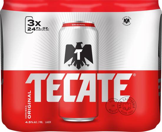 Tecate Original Mexican Imported Lager Beer (24 fl oz)