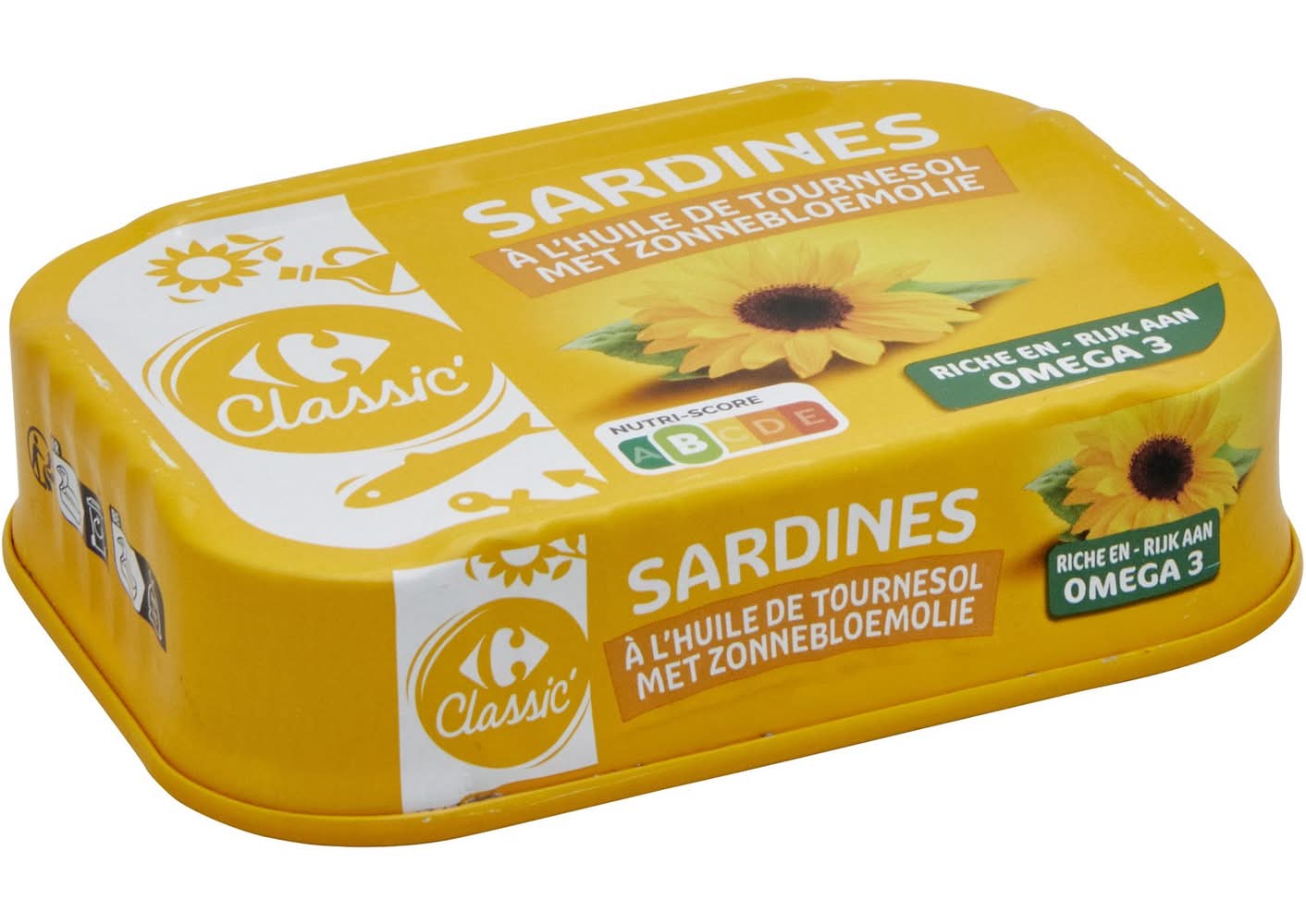 Carrefour Classic' - Sardines à l'huile de tournesol (135g)