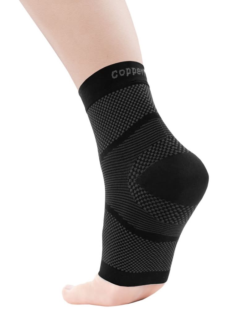 Copper Fit Elite Ankle Support Sleeve, Black, Medium