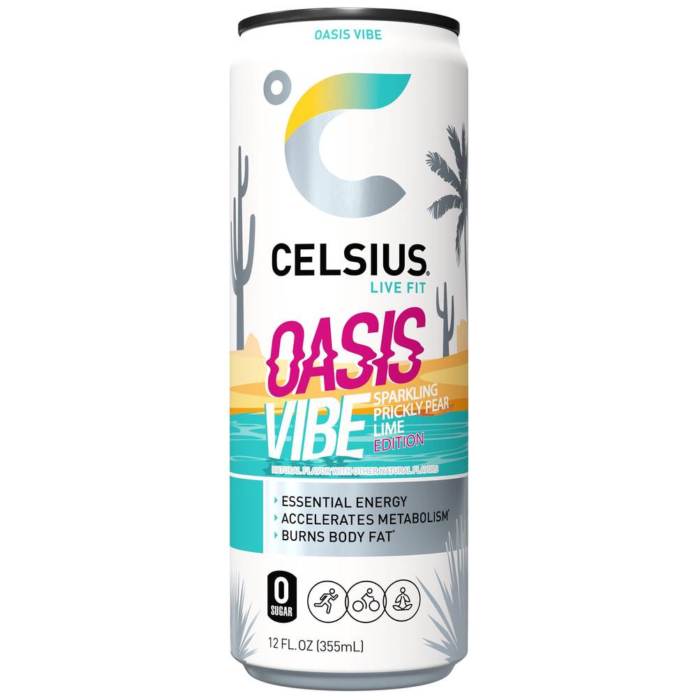 Celsius Sparkling Energy Drink, Oasis Vibe-Lime (12 fl oz)