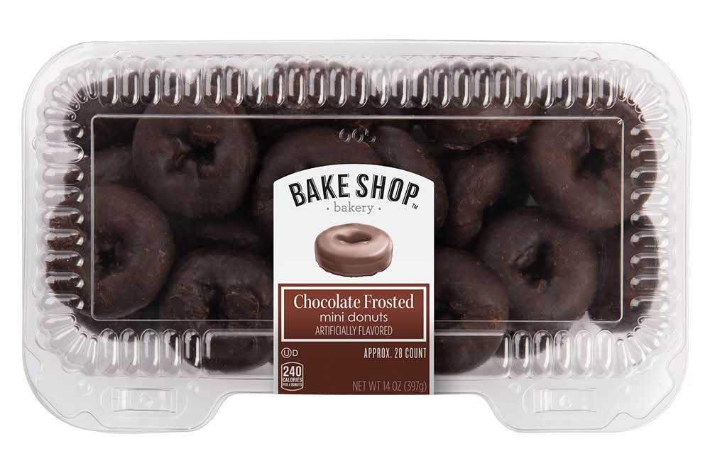 Bake Shop Mini Donuts, Chocolate Frosted (14 oz)