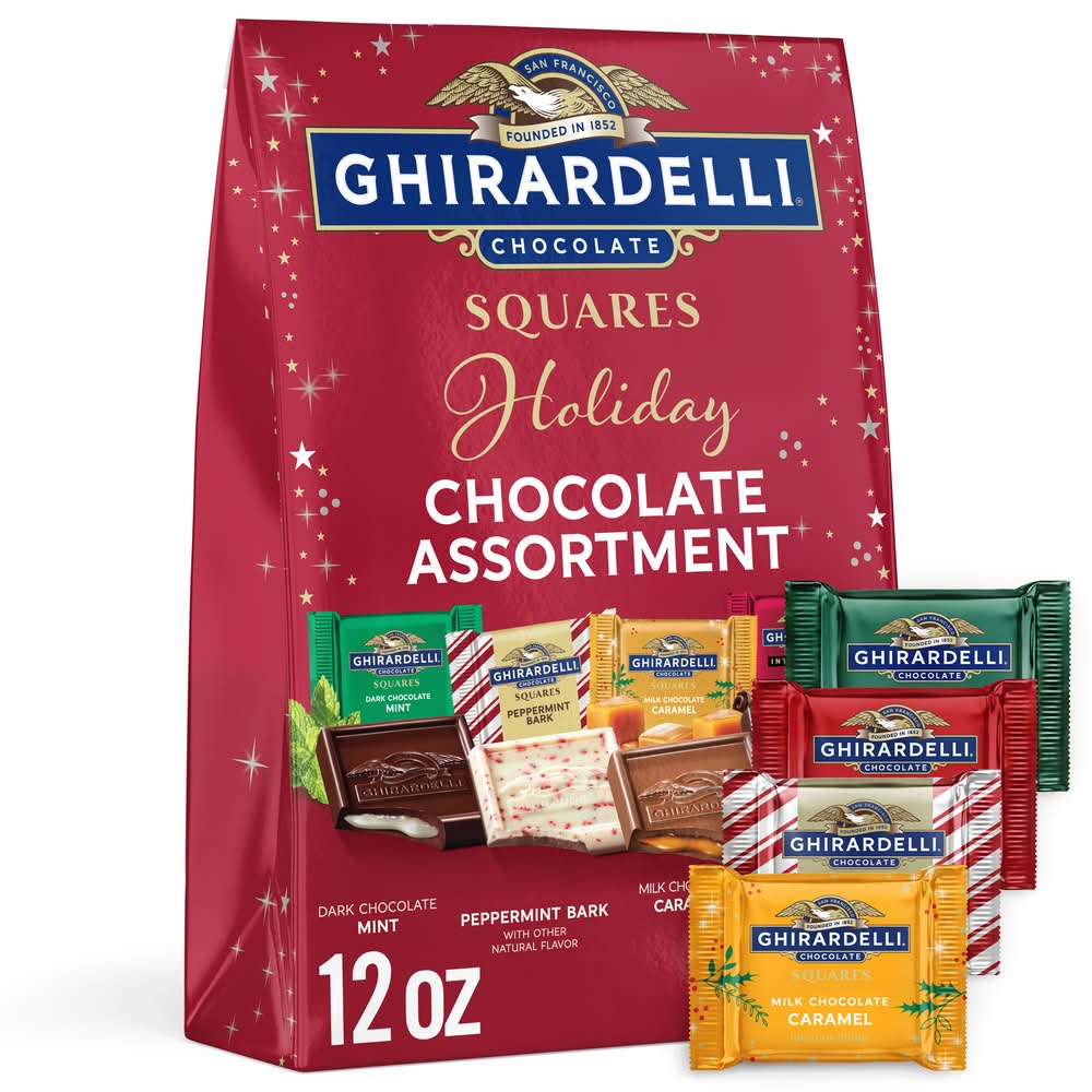 Ghirardelli Chocolate Squares Holiday Bag, Assortment (12 oz)