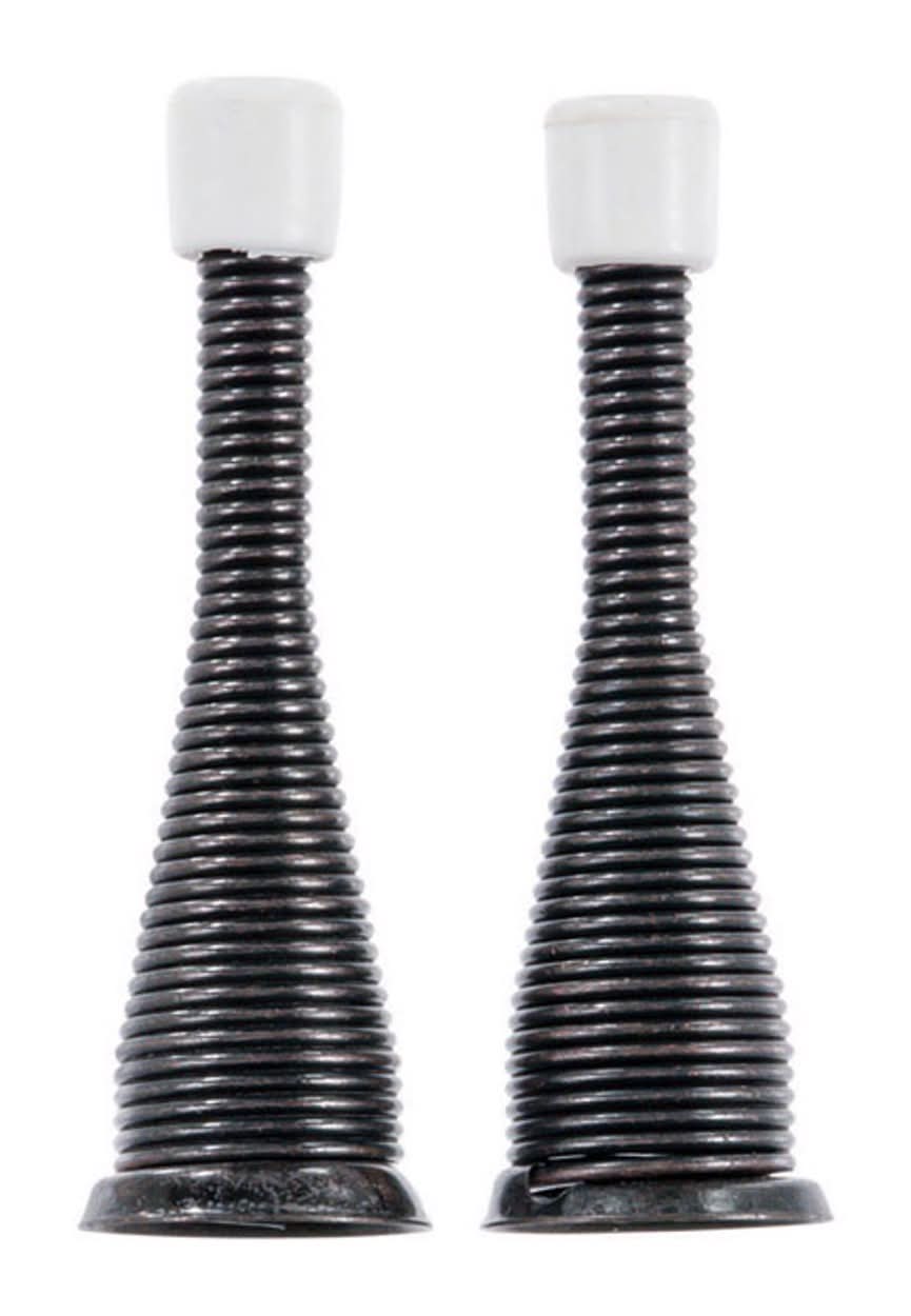 ACE 3 In. W Metal Oil Rubbed Bronze Bronze Spring Broad Base Door Stop Mounts To Door And Wall 1/8 I