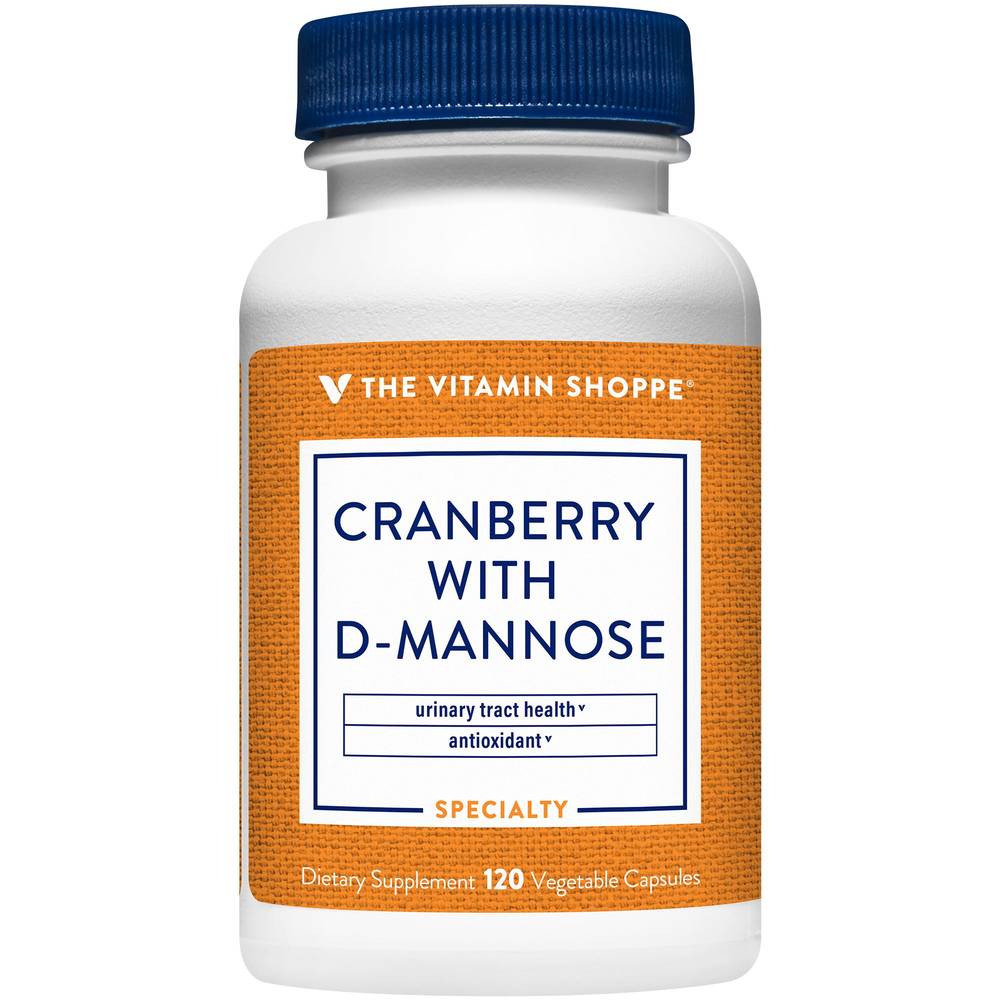 Cranberry With D-Mannose - Antioxidant Support For Urinary Tract Health (120 Vegetarian Capsules)