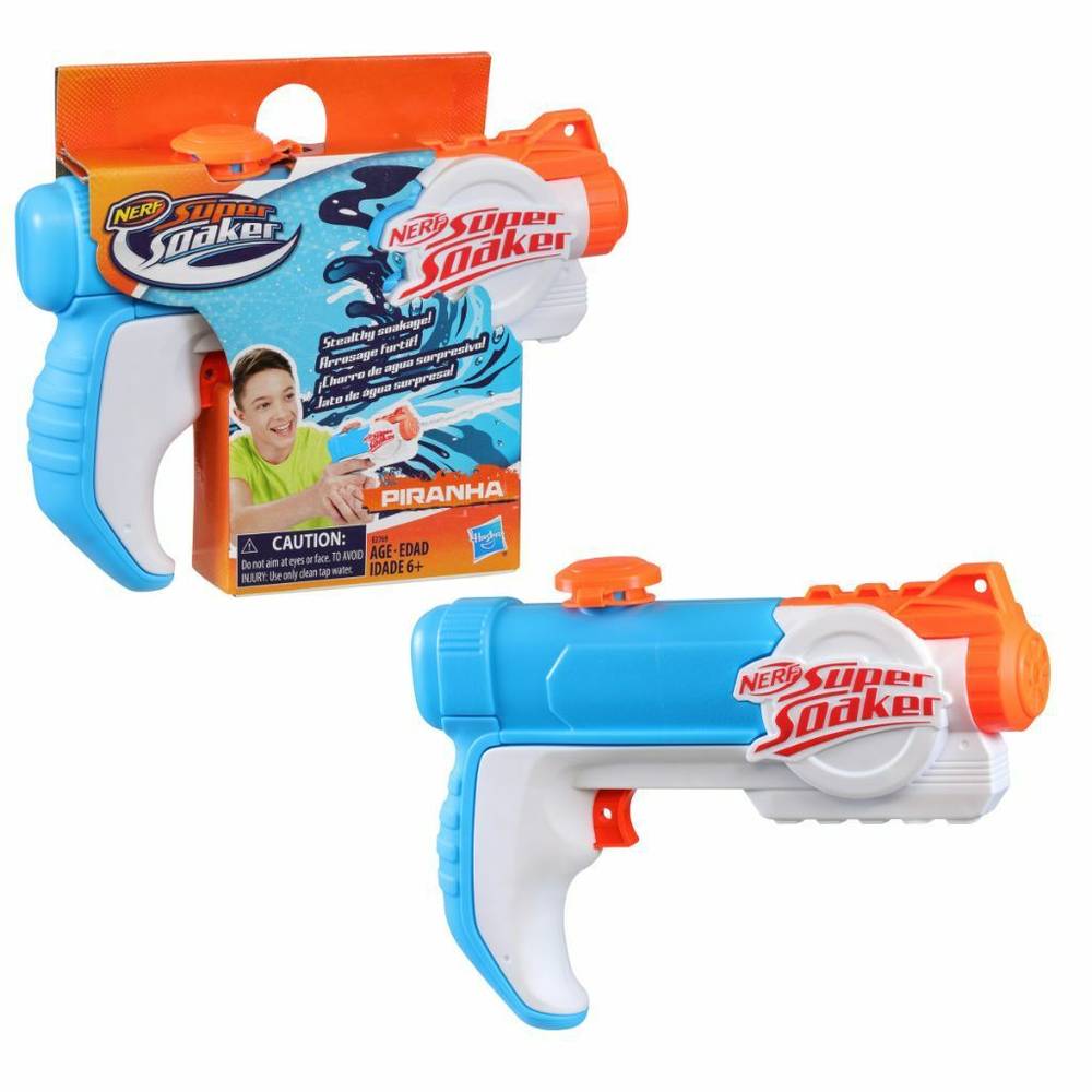 Nerf · Lanzador de agua super soaker piranha