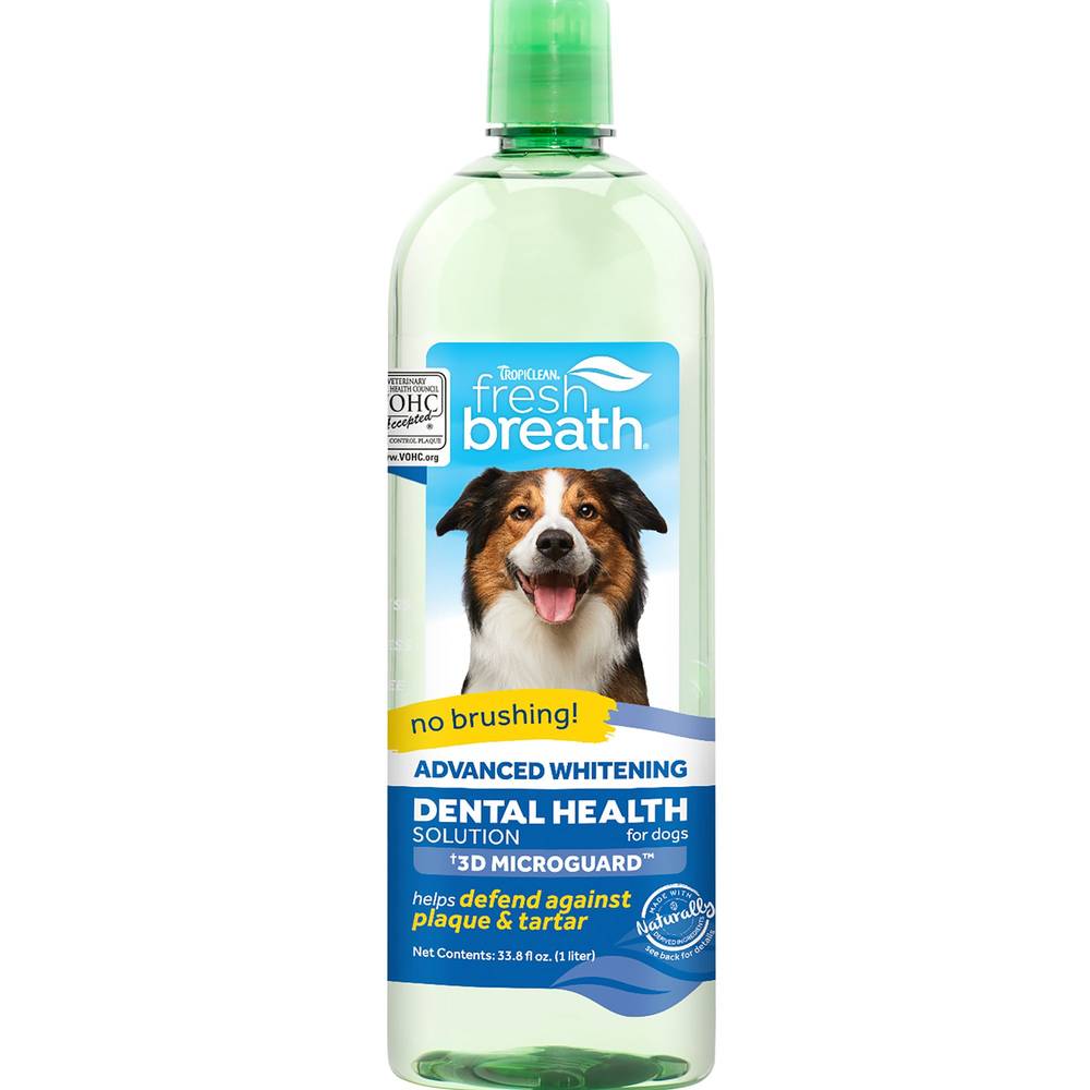 Tropiclean Fresh Breath Advanced Whitening Dental Health Solution For Dogs (33.6 oz/none)