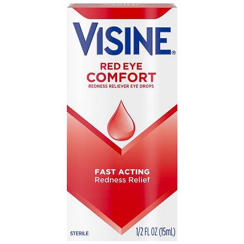 Visine Red Eye Comfort Redness Relief Eye Drops - 0.5 fl oz