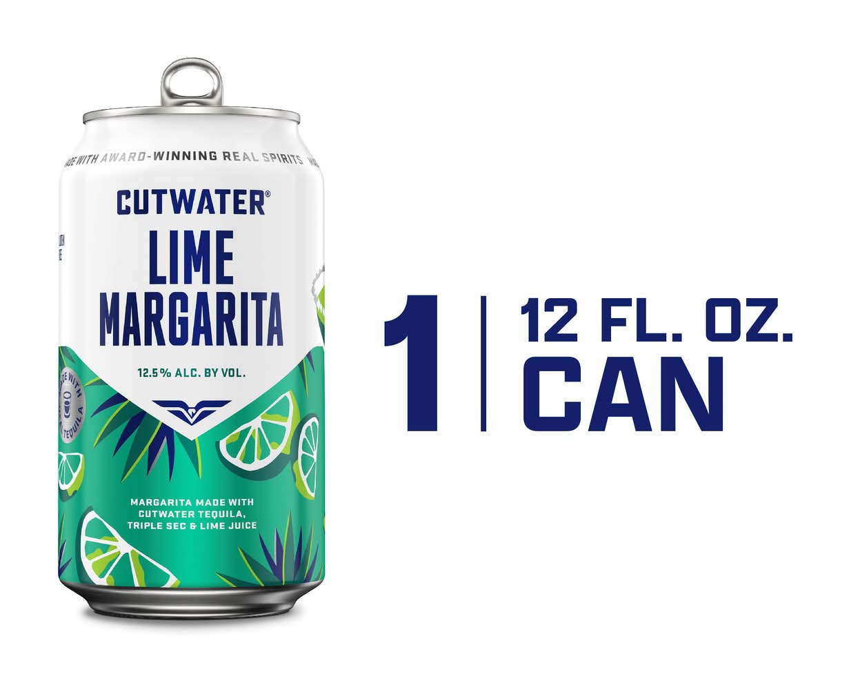 Cutwater Spirits Margarita Tequila Cocktail, Lime (12 fl oz)