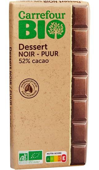 FID -Chocolat noir dessert CARREFOUR BIO - la tablette de 200g