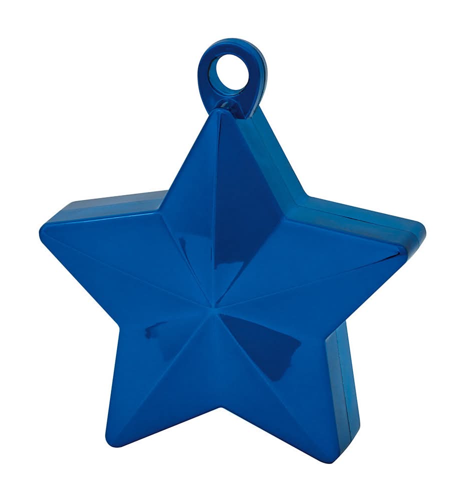 Ps Foil Bln Weight B Sta Unique Balloon Weight Blue Star 1ct