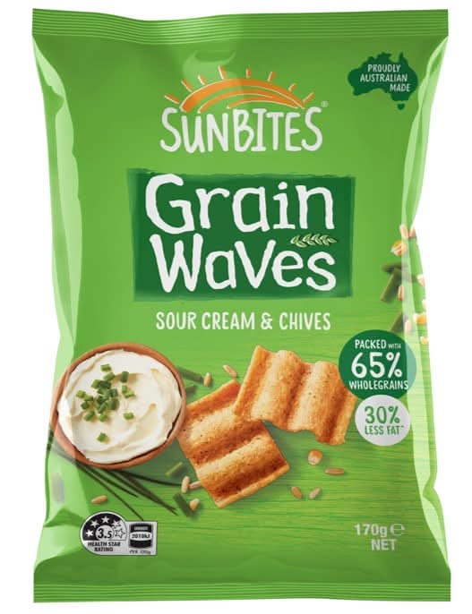 Sunbites Grain Waves Sour Cream & Chives 170g