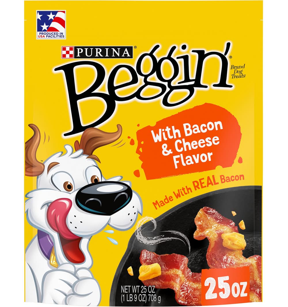 Purina® Beggin'® Strips Adult Dog Dry Food - Bacon, Real Meat, No Artificial Flavors or Colors (Flavor: Bacon & Cheese, Size: 25 Oz)