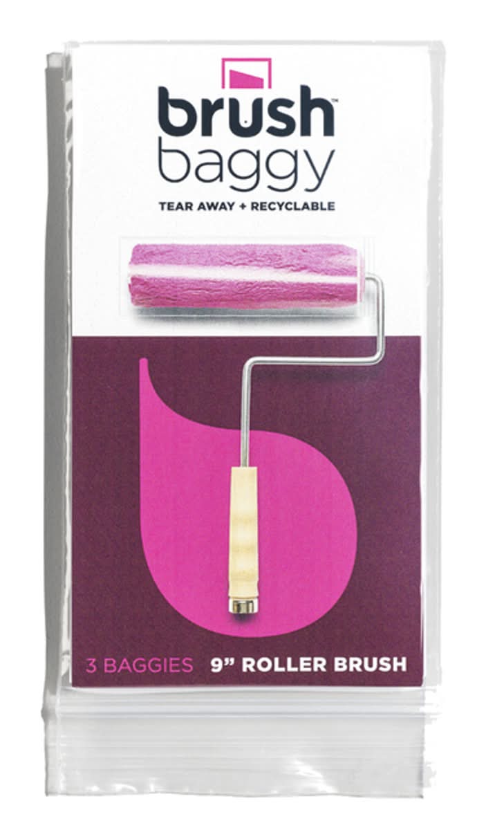 Brushbaggy 6 In. W X 12.75 In. L Clear Polypropylene Paint Roller Cover Baggy