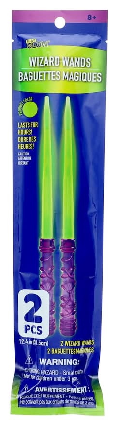 Play Glow Green Wizard Wands, 2-pc Pack.