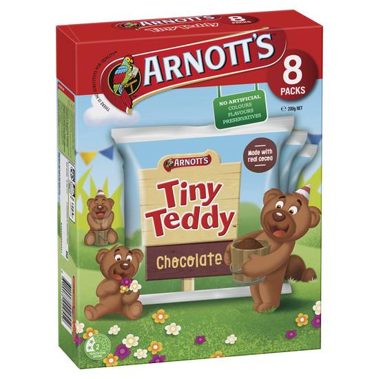 Arnott's Tiny Teddy Multipack Chocolate 8 pack 200g