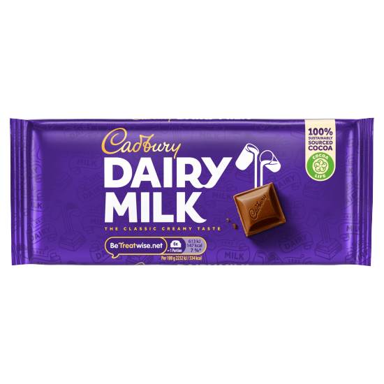 Cadbury Dairy Milk Chocolate Bar (110g)