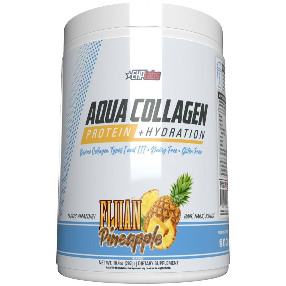 Aqua Collagen Protein Powder + Hydration - Fijian Pineapple (24 Servings)