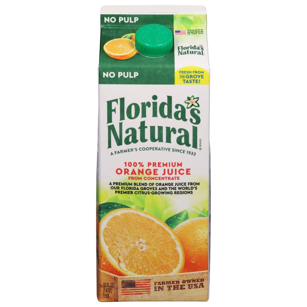 Florida's Natural No Pulp Orange Juice (52 fl oz)