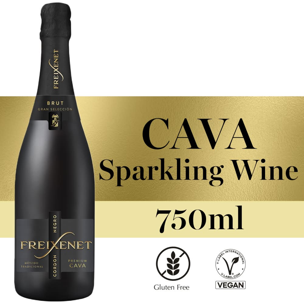 Freixenet Cordon Negro Brut Gran Seleccion Cava Sparkling Wine (750 ml)