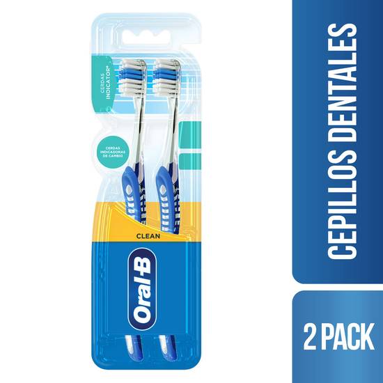 Oral-b cepillo dental clean indicator medio (2 piezas)