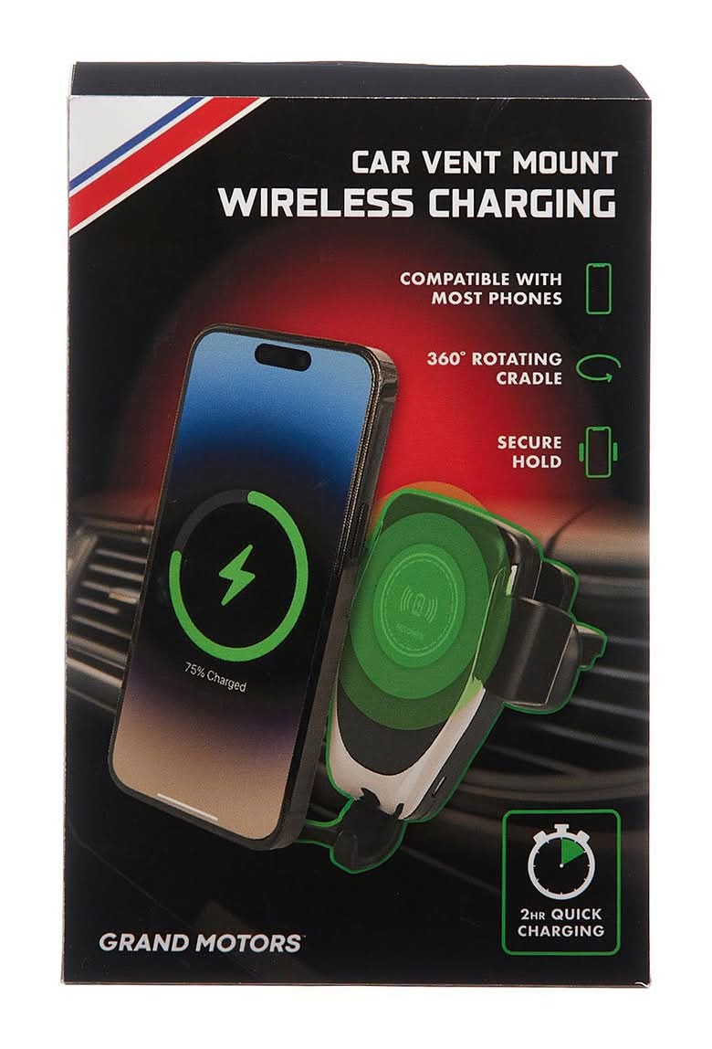 Grand Motors Car Vent Mount Wireless Charging