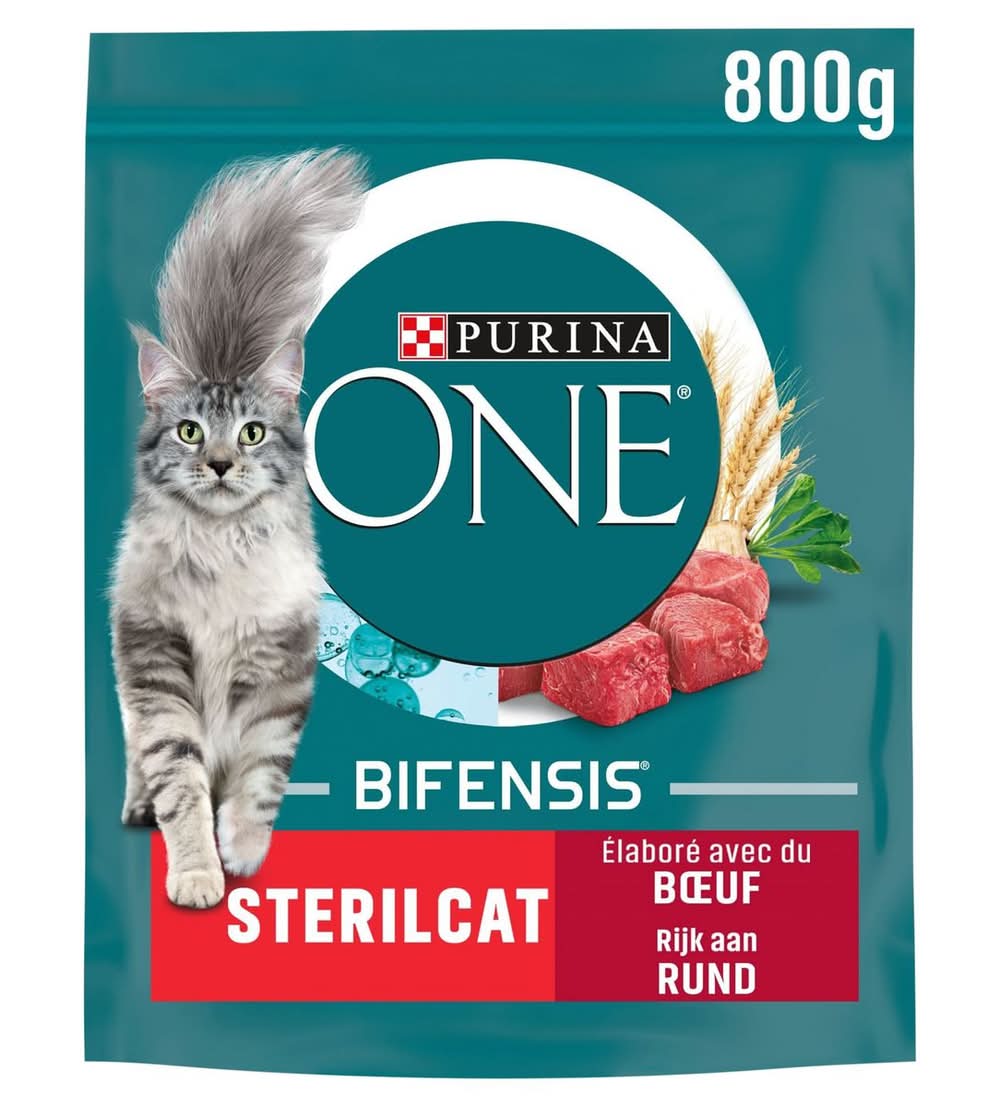 Purina ONE Bifensis Kattenvoeding Adult Sterilcat Brokjes met Rund 800g
