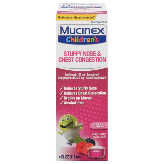 Mucinex Children's Stuffy Nose & Chest Congestion (4 fl oz)