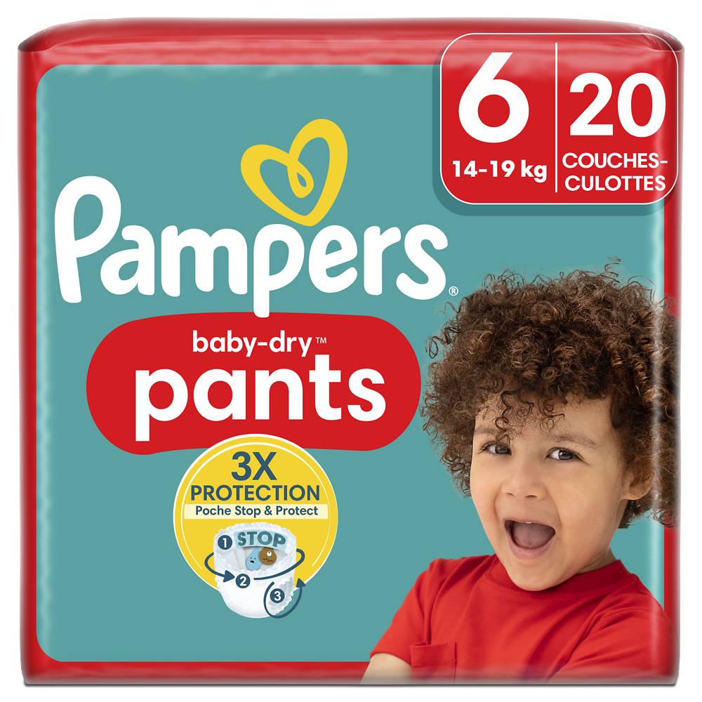 Pampers - Baby dry couches-culottes, Taille 6 (20)