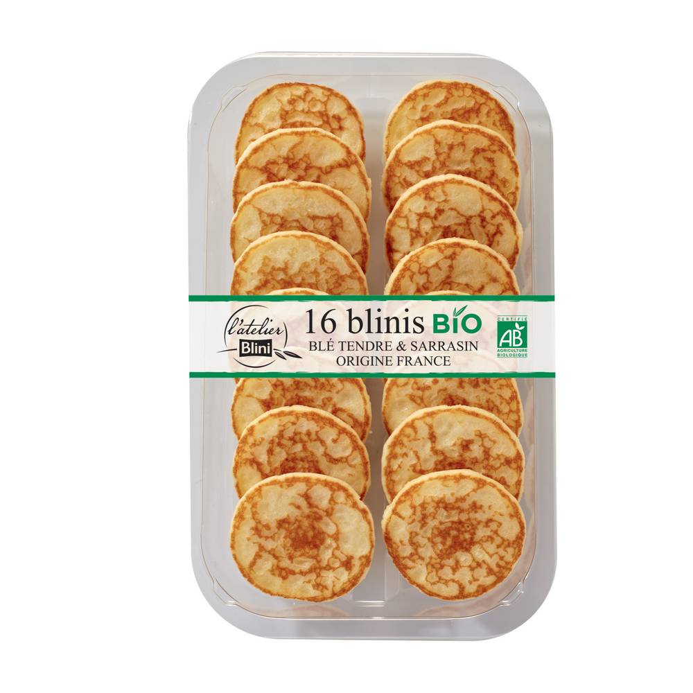 L'atelier Blini - Blinis sarrasin et blé tendre  (16 pièces)