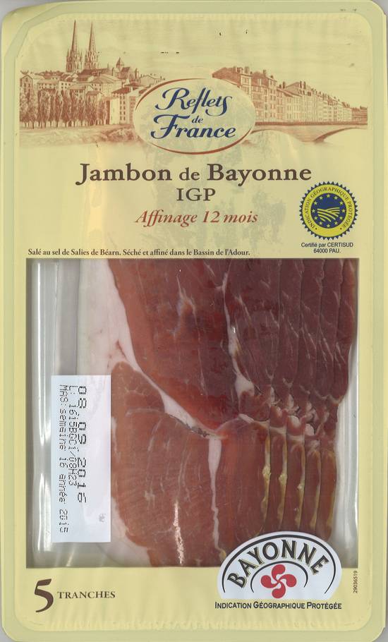 Reflets de France - Jambon de bayonne IGP (4 pièces)