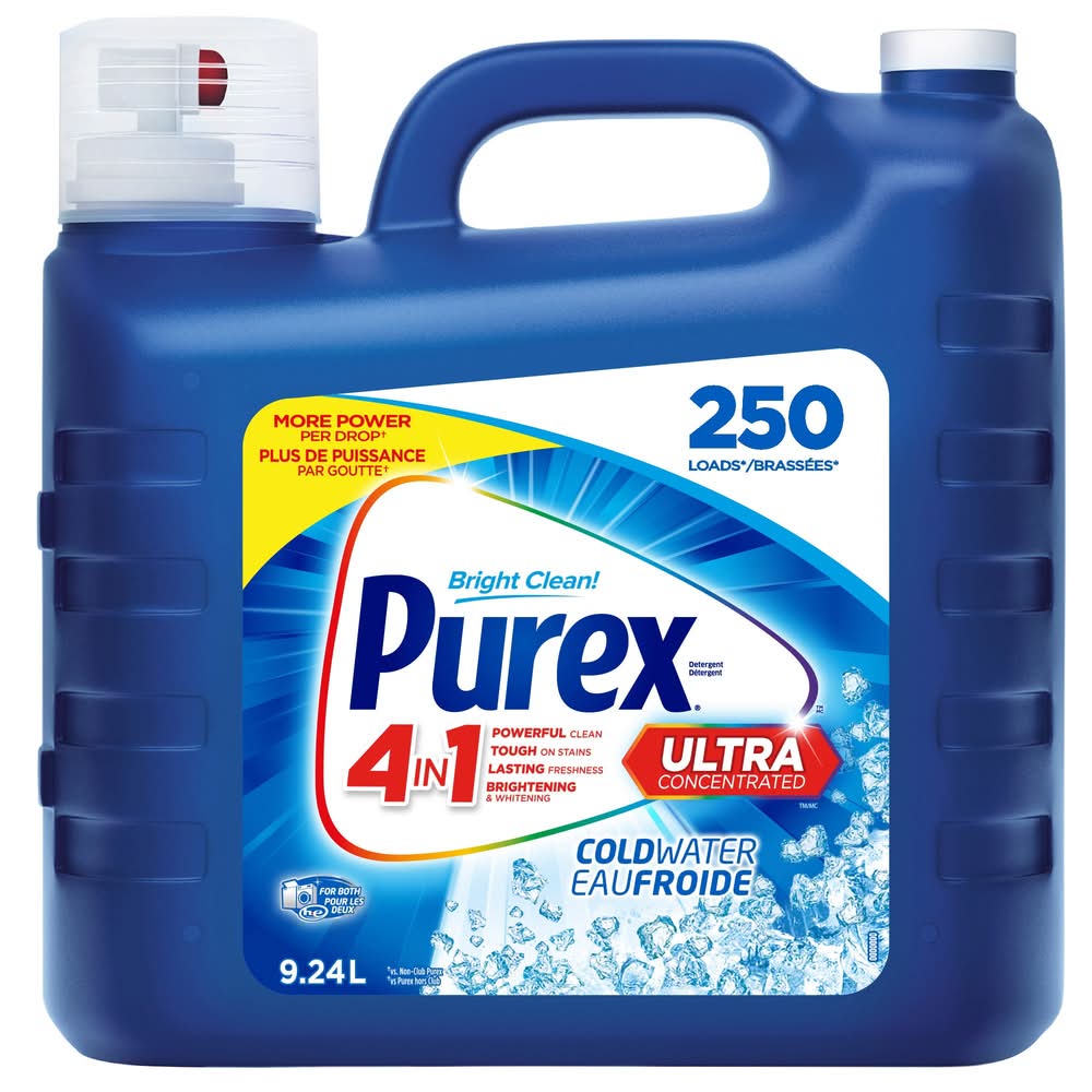 Purex - Détergent À Lessive Ultraconcentré Eau Froide, 250 Charges De Lavage / Purex Cold Water Ultra Concentrated Laundry Detergent, 250 Wash Loads