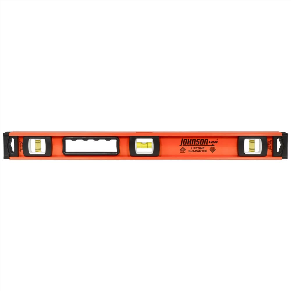 Johnson 24 In. Aluminum Heavy Duty I-Beam Level 3 Vial