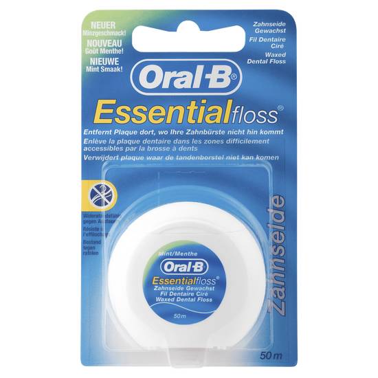 Oral-B - Essential floss fil dentaire ciré mentholé