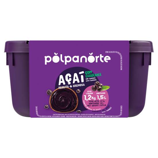 Polpa norte açaí com guaraná tradicional (1,5 l)