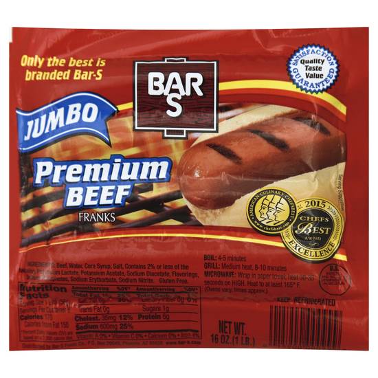 Bar-S Jumbo Premium Beef Franks