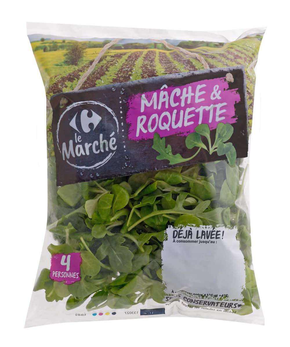 Carrefour - Salade mâche roquette (125g)